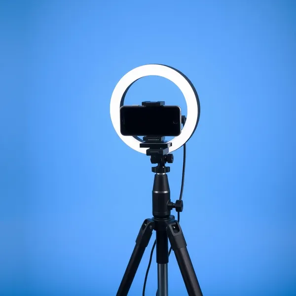 Ring light com tripé e suporte